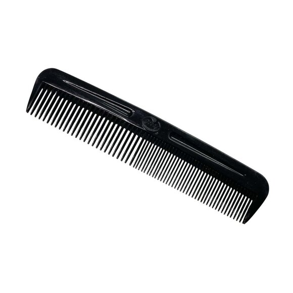 Vintage Goody 5” Pocket Comb Fine & Wide Tooth Black Made in USA - Picture 1 of 4